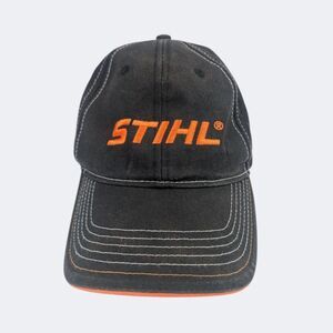 Stihl Chainsaw Power Equipment Black Baseball Cap Outdoor Adjustable Strap Back